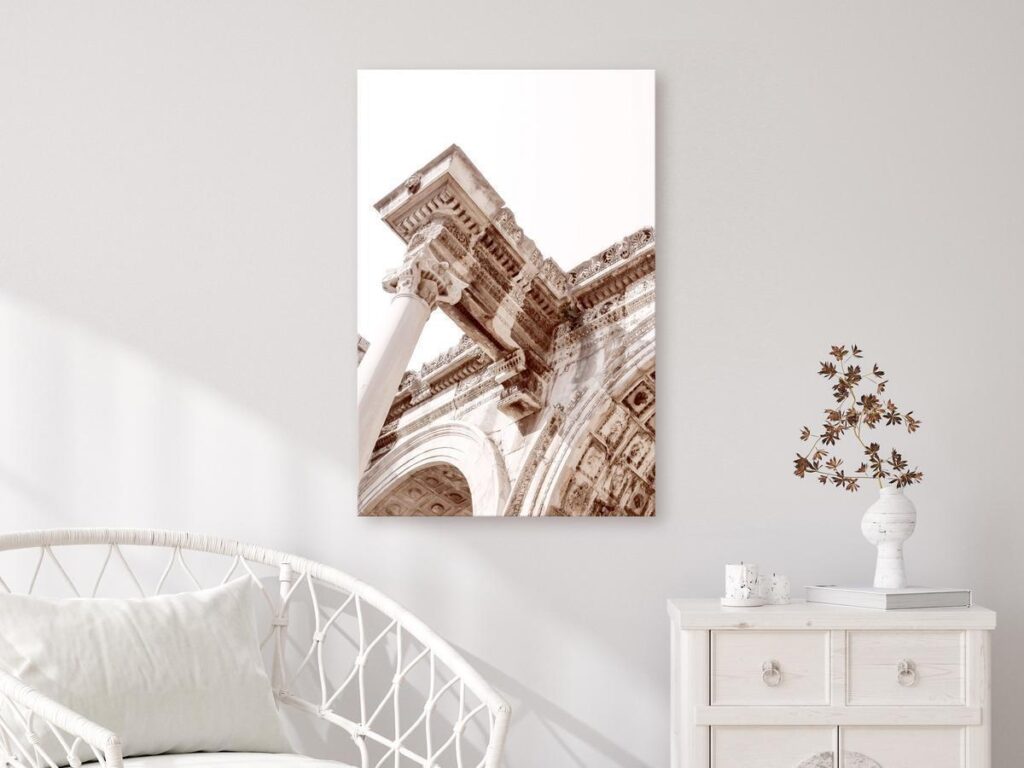 Schilderij - Temple of Hadrian (1 Part) Vertical - Afbeelding 2