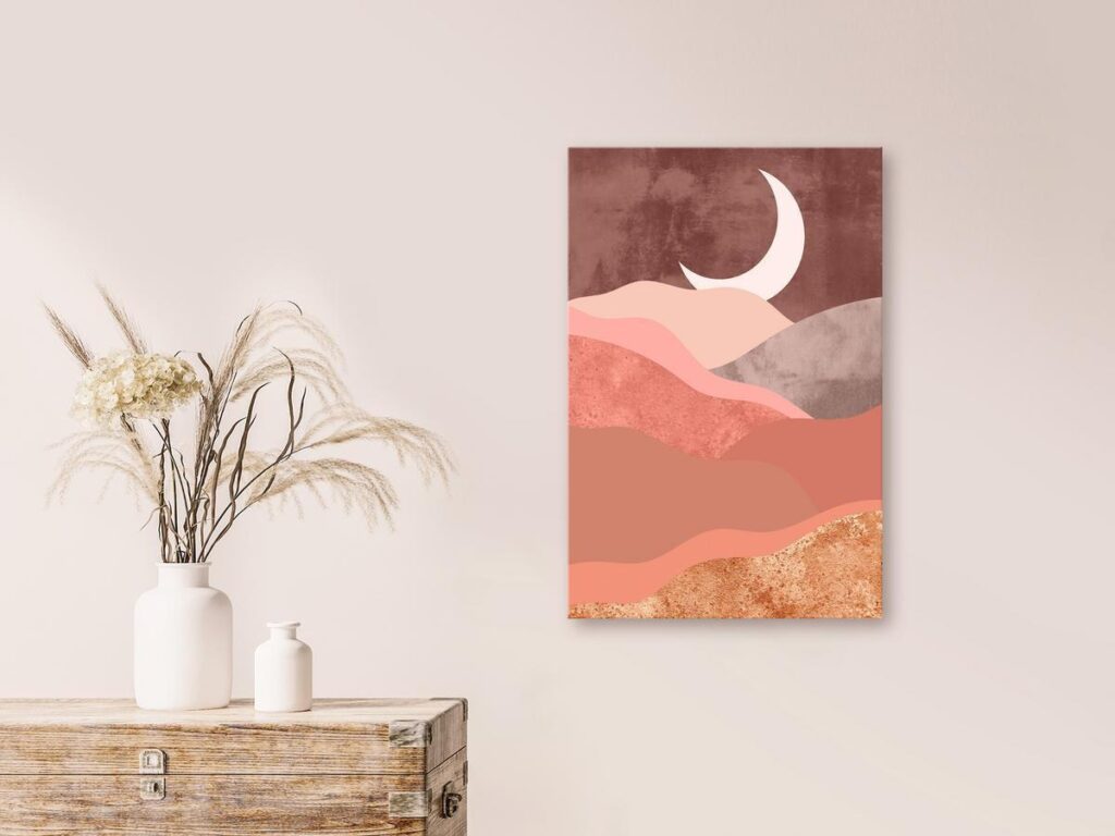 Schilderij - Terracotta Landscape (1 Part) Vertical