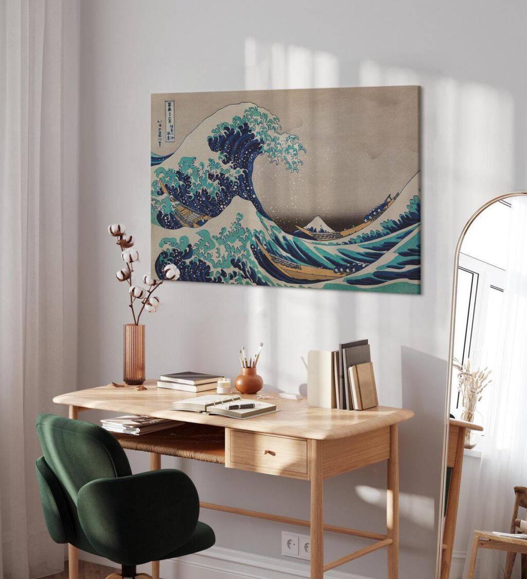 Schilderij - The Great Wave off Kanagawa - Afbeelding 3