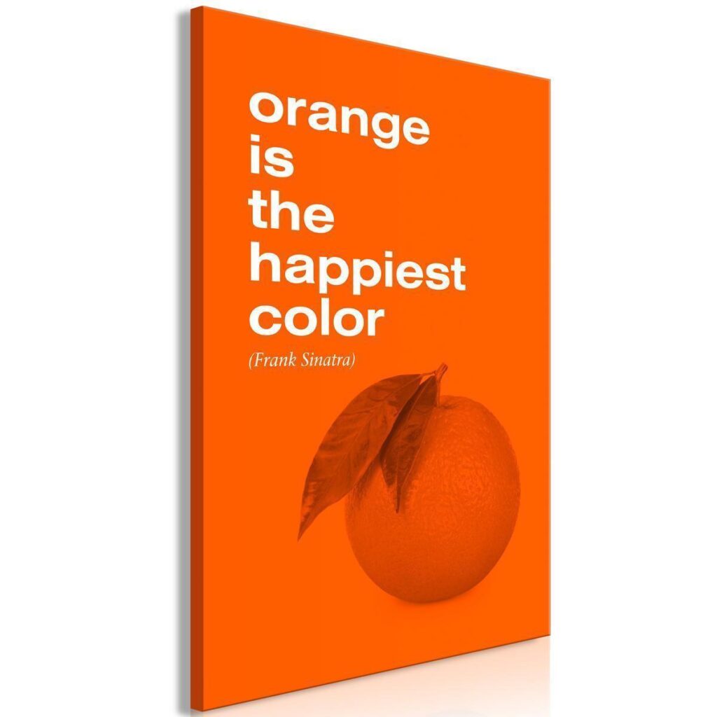 Schilderij - The Happiest Colour (1 Part) Vertical - Afbeelding 2