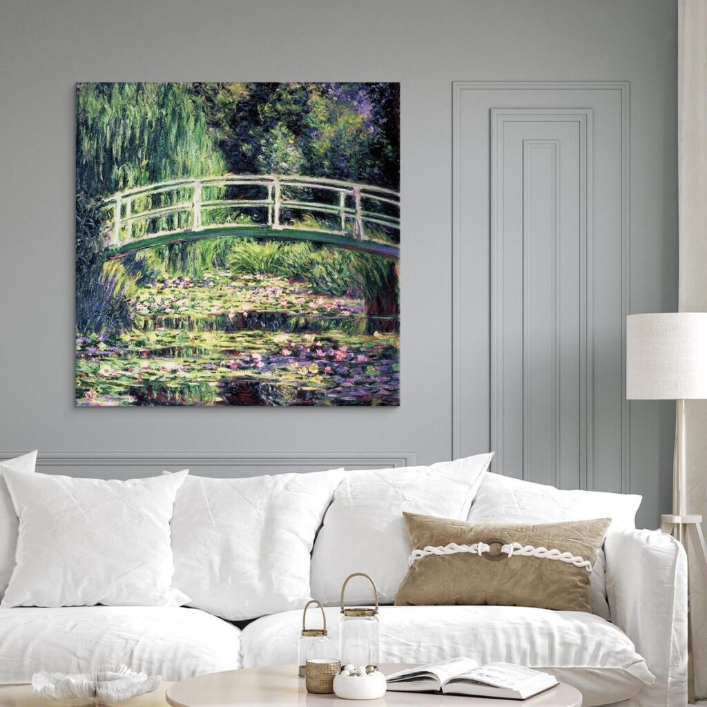 Schilderij - The Water Lily Pond - Afbeelding 2