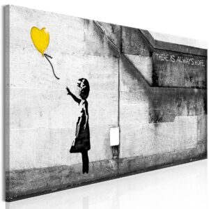 Schilderij - There is Always Hope (1 Part) Narrow Yellow