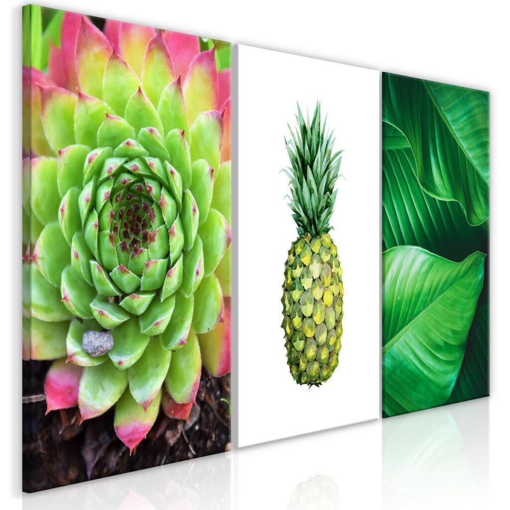 Schilderij - Treasures of the Tropics (3 Parts)