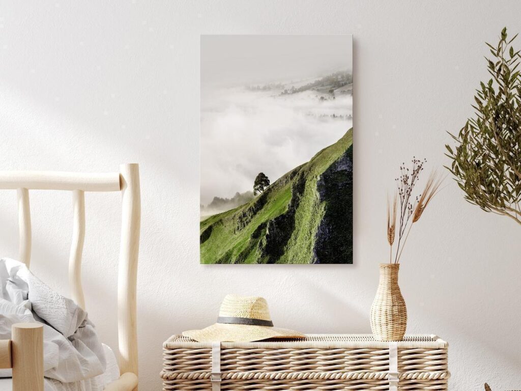 Schilderij - Tree Above Clouds (1 Part) Vertical