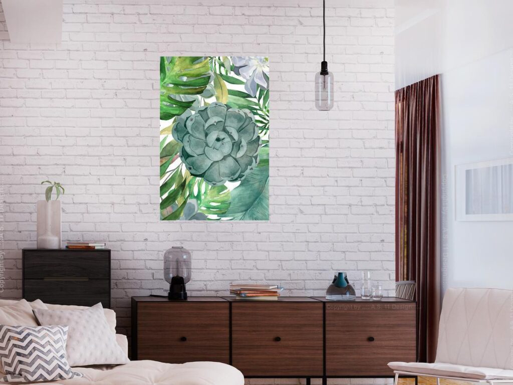 Schilderij - Tropical Flora (1 Part) Vertical