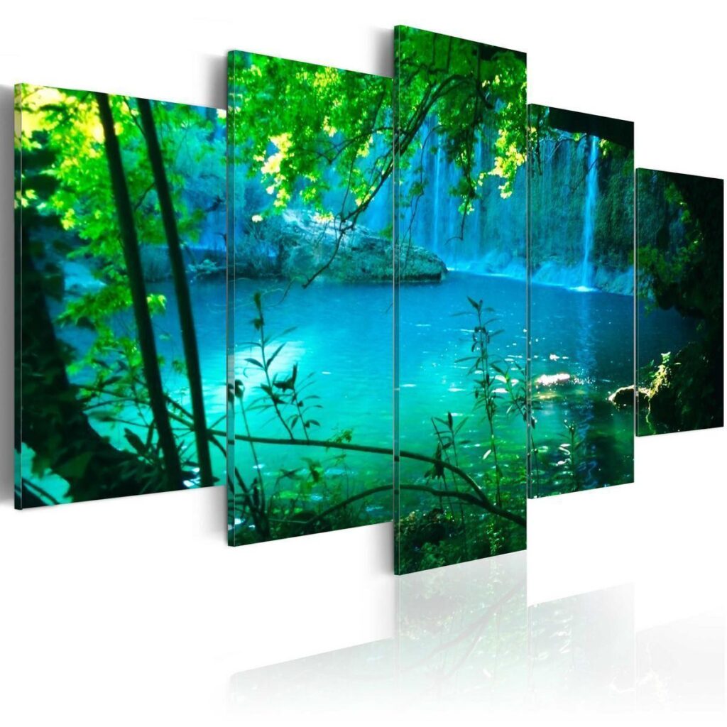 Schilderij - Turquoise seclusion