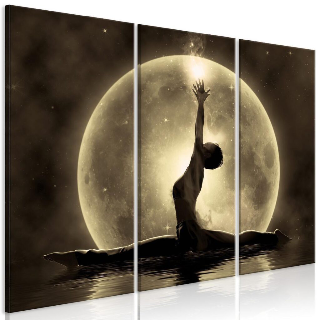 Schilderij - Twine (3 Parts) Golden - Afbeelding 2
