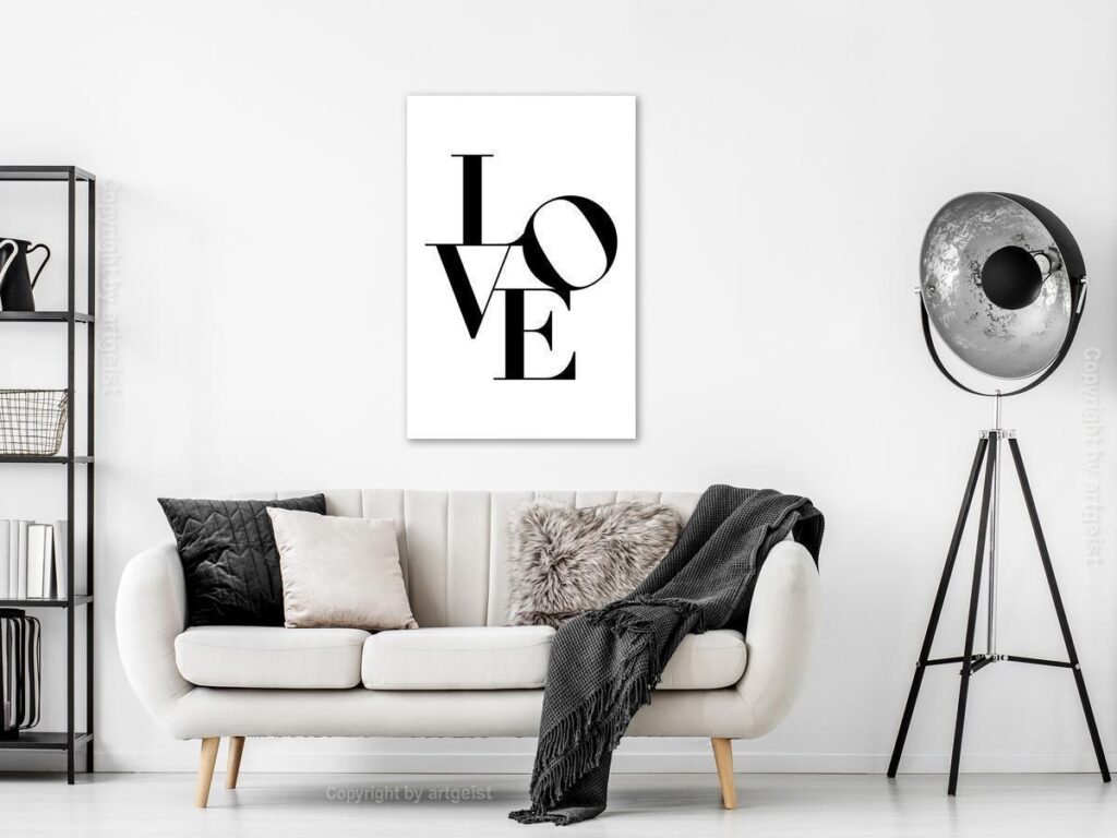 Schilderij - Twisted Love (1 Part) Vertical