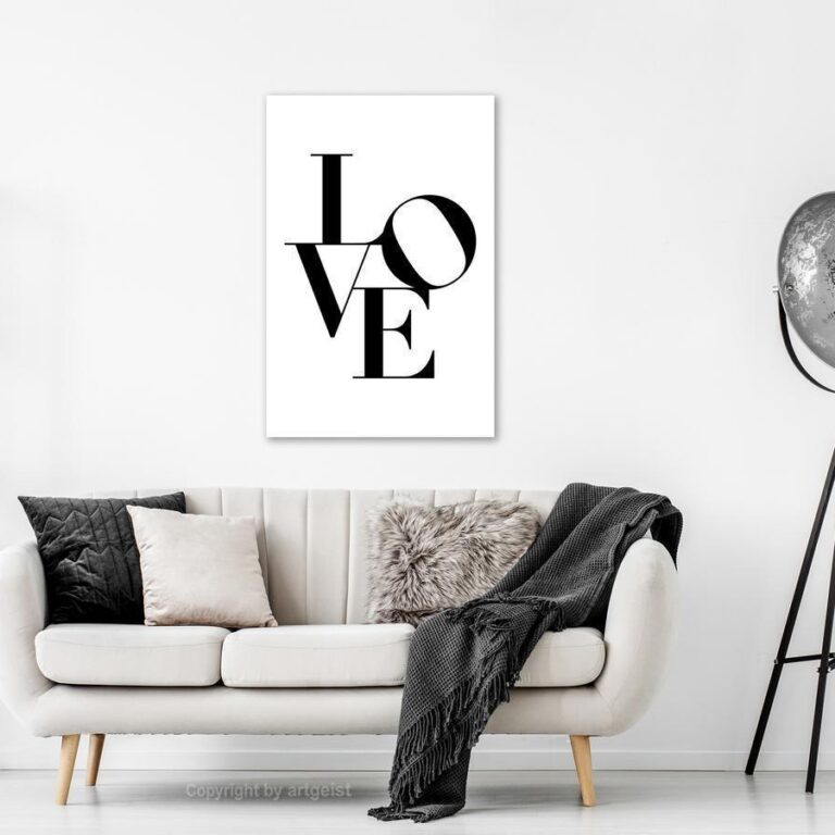 Schilderij - Twisted Love (1 Part) Vertical