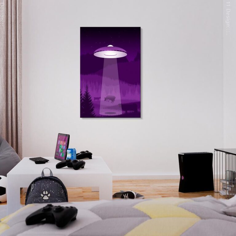 Schilderij - Ufo (1 Part) Vertical