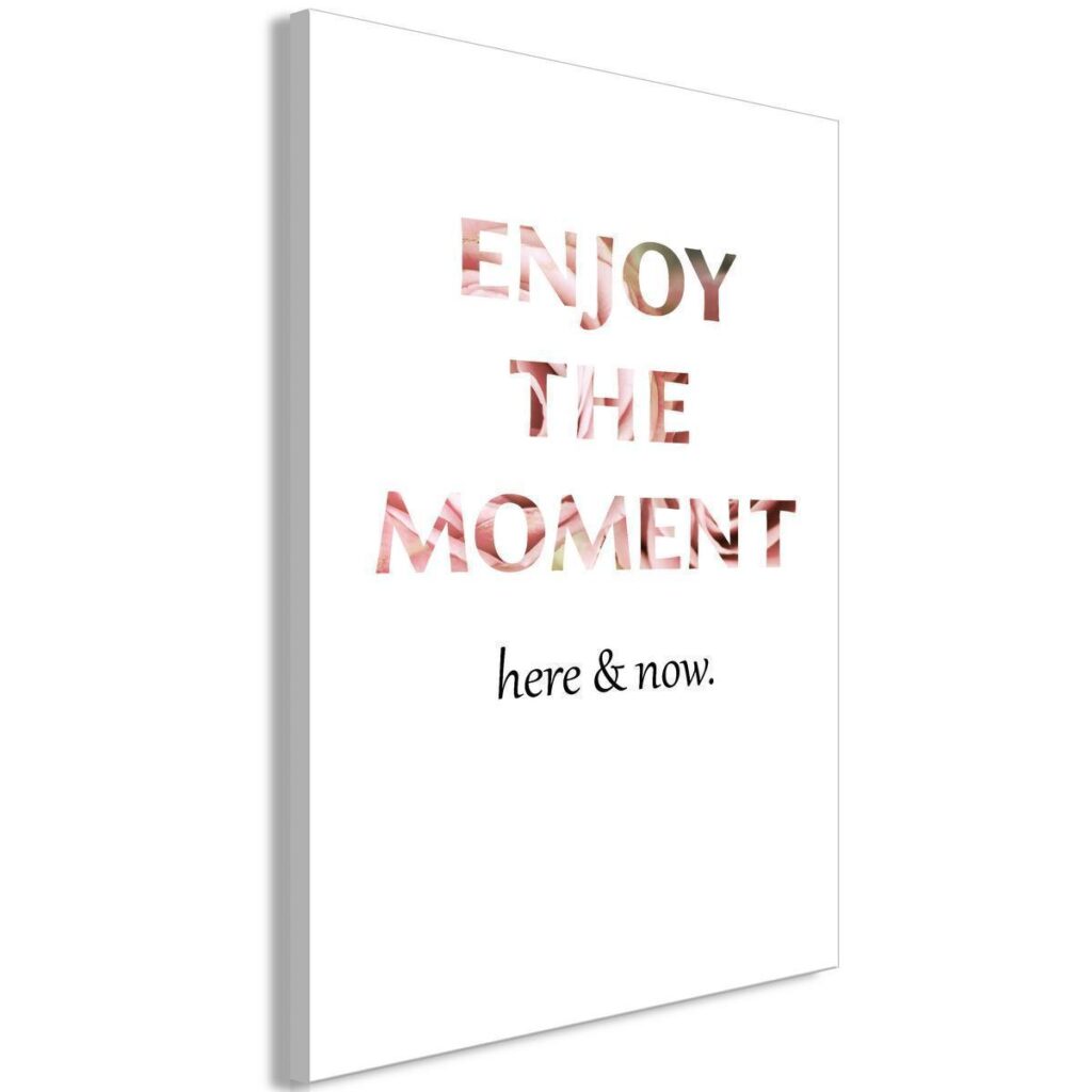 Schilderij - Unique Moment (1-part) - English Text on White Background - Afbeelding 2