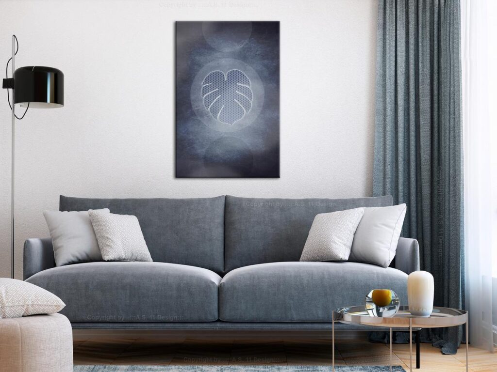 Schilderij - Unusual Monstera (1 Part) Vertical