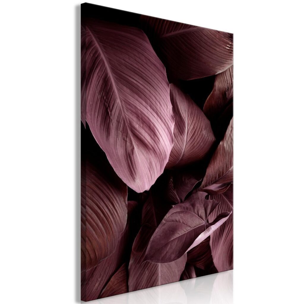 Schilderij - Velvet Leaves (1 Part) Vertical