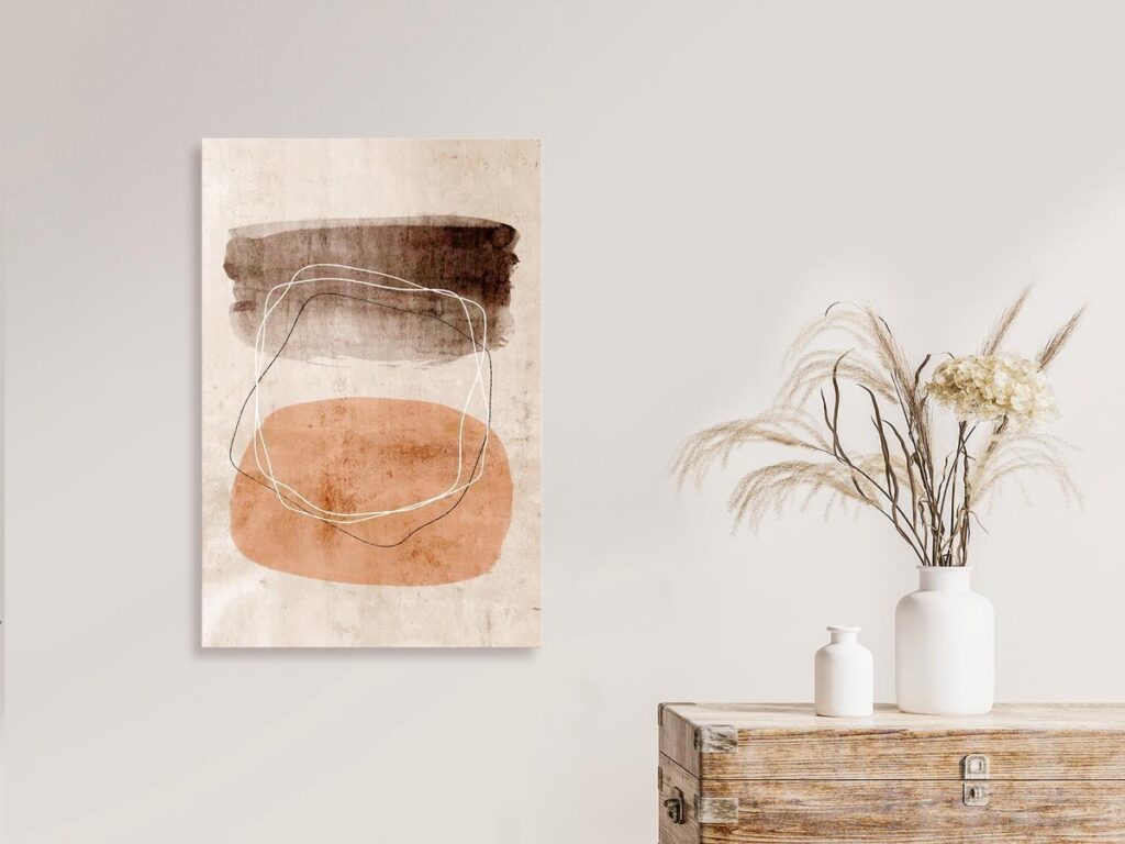 Schilderij - Vibrating Figures (1 Part) Vertical