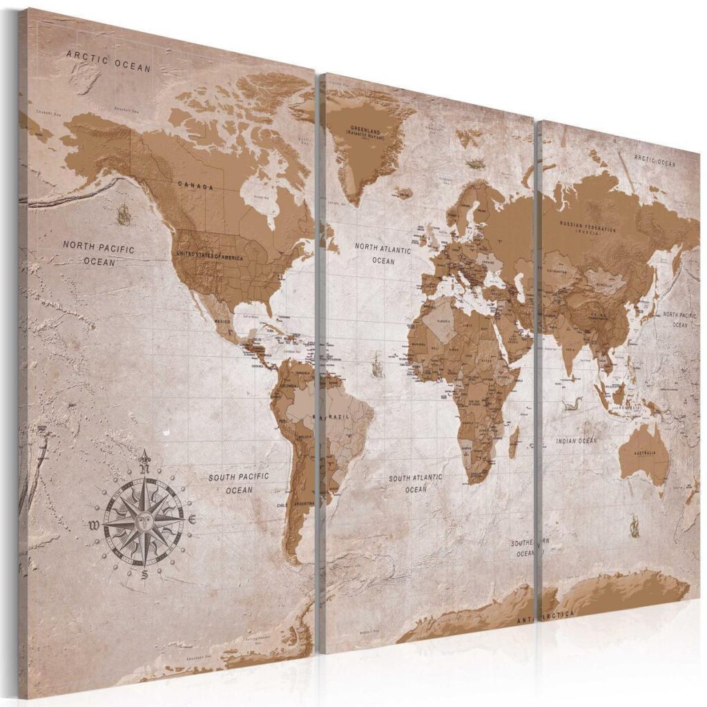 Schilderij - Vintage Map: Oriental Travels - Afbeelding 2