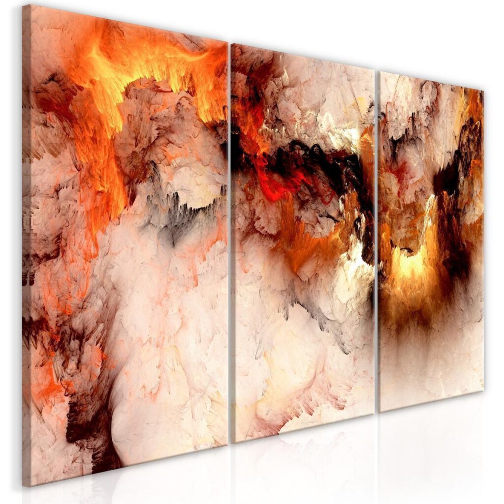 Schilderij - Volcanic Abstraction (3 Parts) - Afbeelding 2