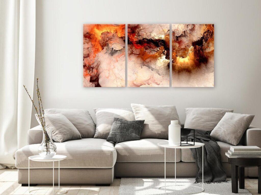 Schilderij - Volcanic Abstraction (3 Parts)