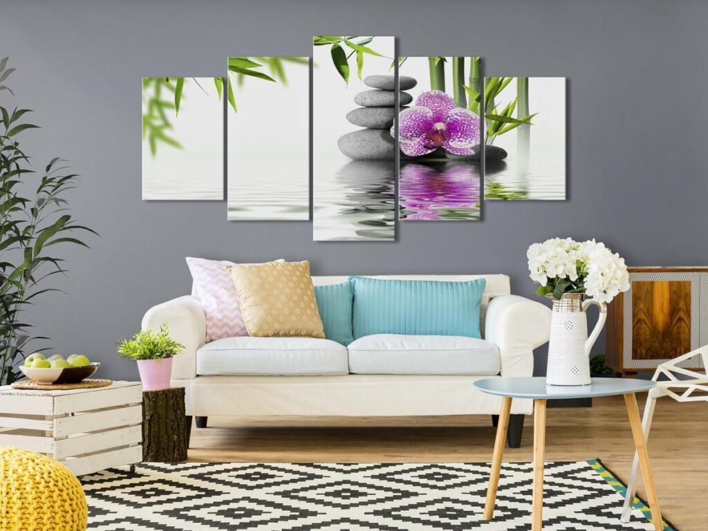 Schilderij - Water Garden (5 Parts) Wide