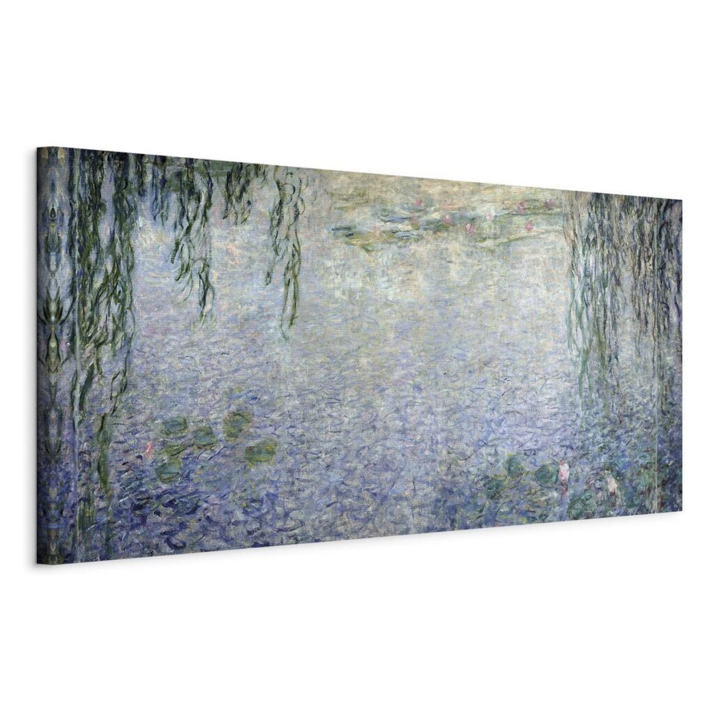 Schilderij - Water Lilies: Two Weeping Willows