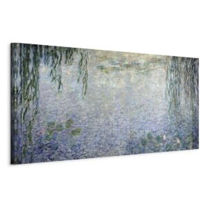 Schilderij - Water Lilies: Two Weeping Willows