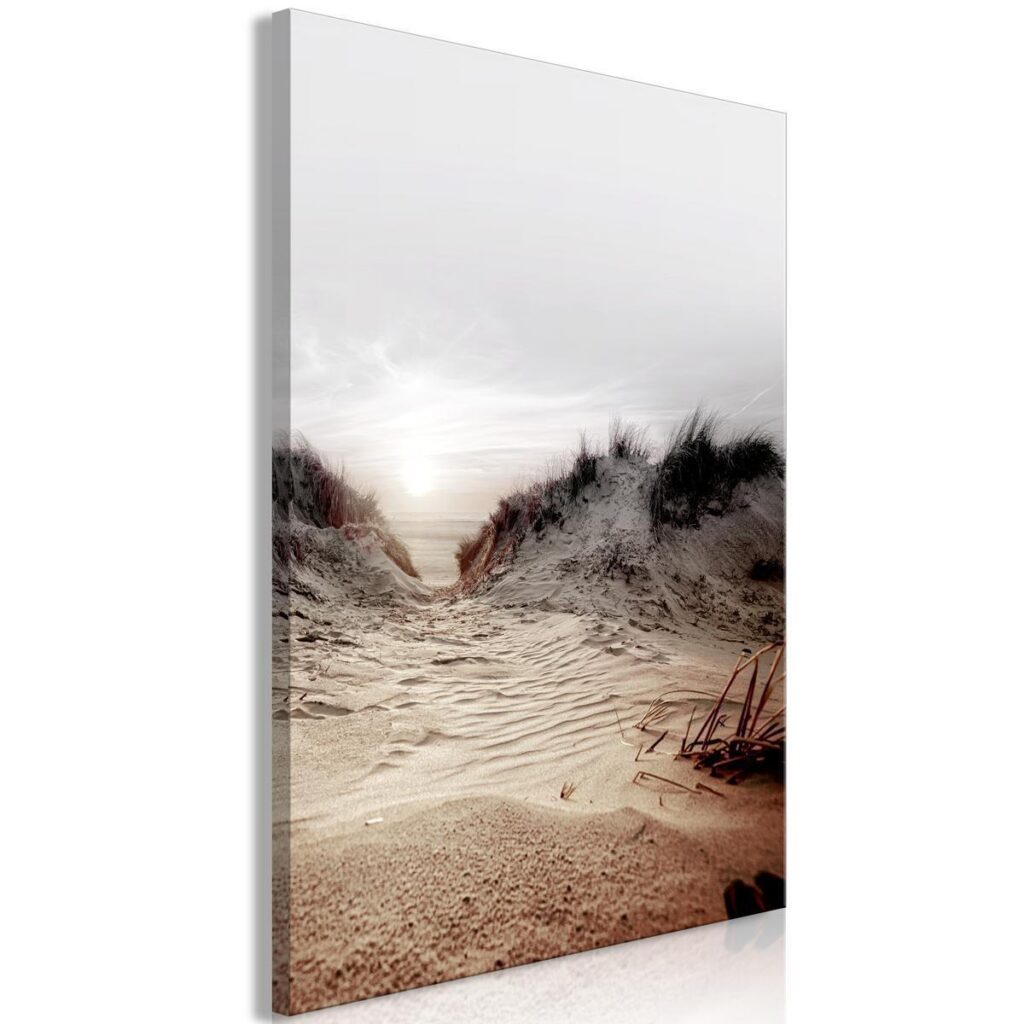 Schilderij - Way Through the Dunes (1 Part) Vertical - Afbeelding 2