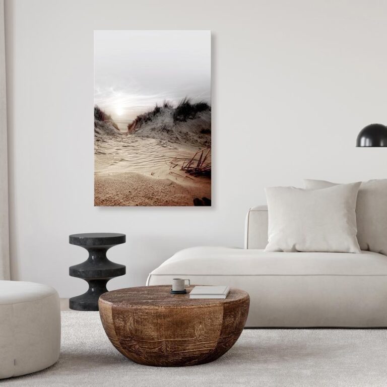 Schilderij - Way Through the Dunes (1 Part) Vertical