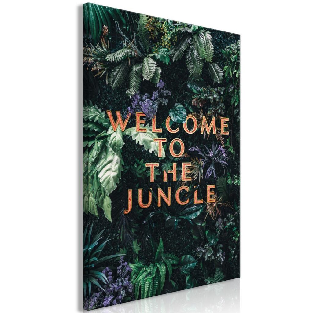 Schilderij - Welcome to the Junge (1 Part) Vertical - Afbeelding 2