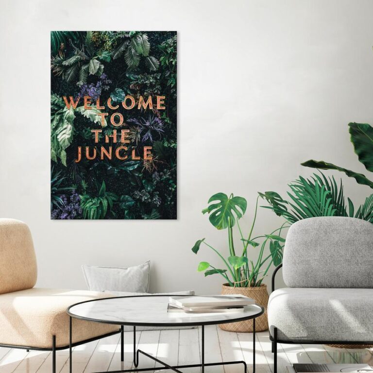 Schilderij - Welcome to the Junge (1 Part) Vertical
