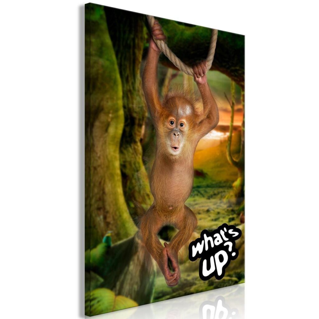 Schilderij - What's Up? (1 Part) Vertical - Afbeelding 2