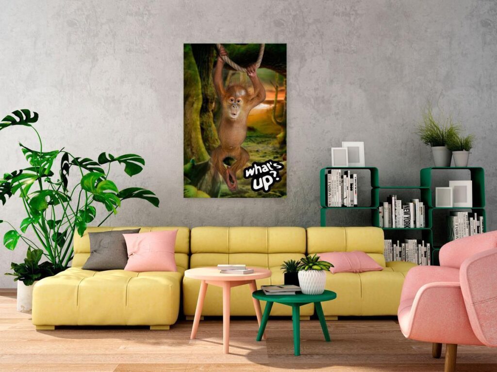 Schilderij - What's Up? (1 Part) Vertical