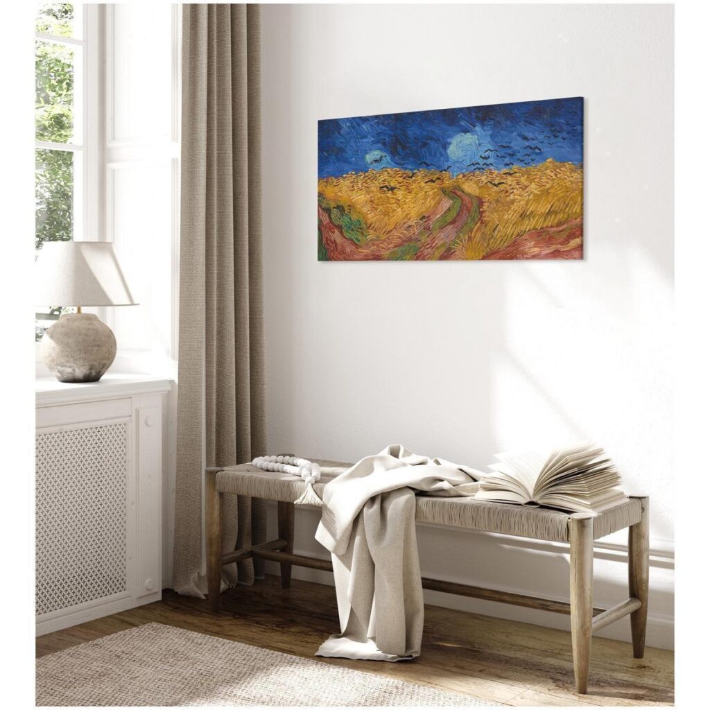 Schilderij - Wheatfield With Crows - Afbeelding 3