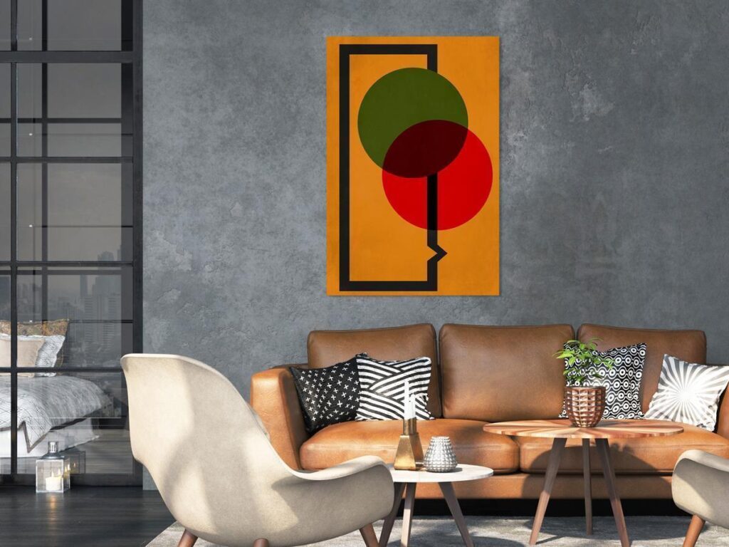 Schilderij - Wheel Composition (1 Part) Vertical