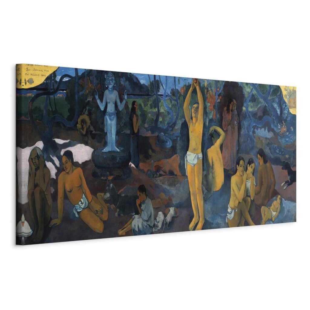 Schilderij - Where Do We Come From? What Are We? Where Are We Going?
