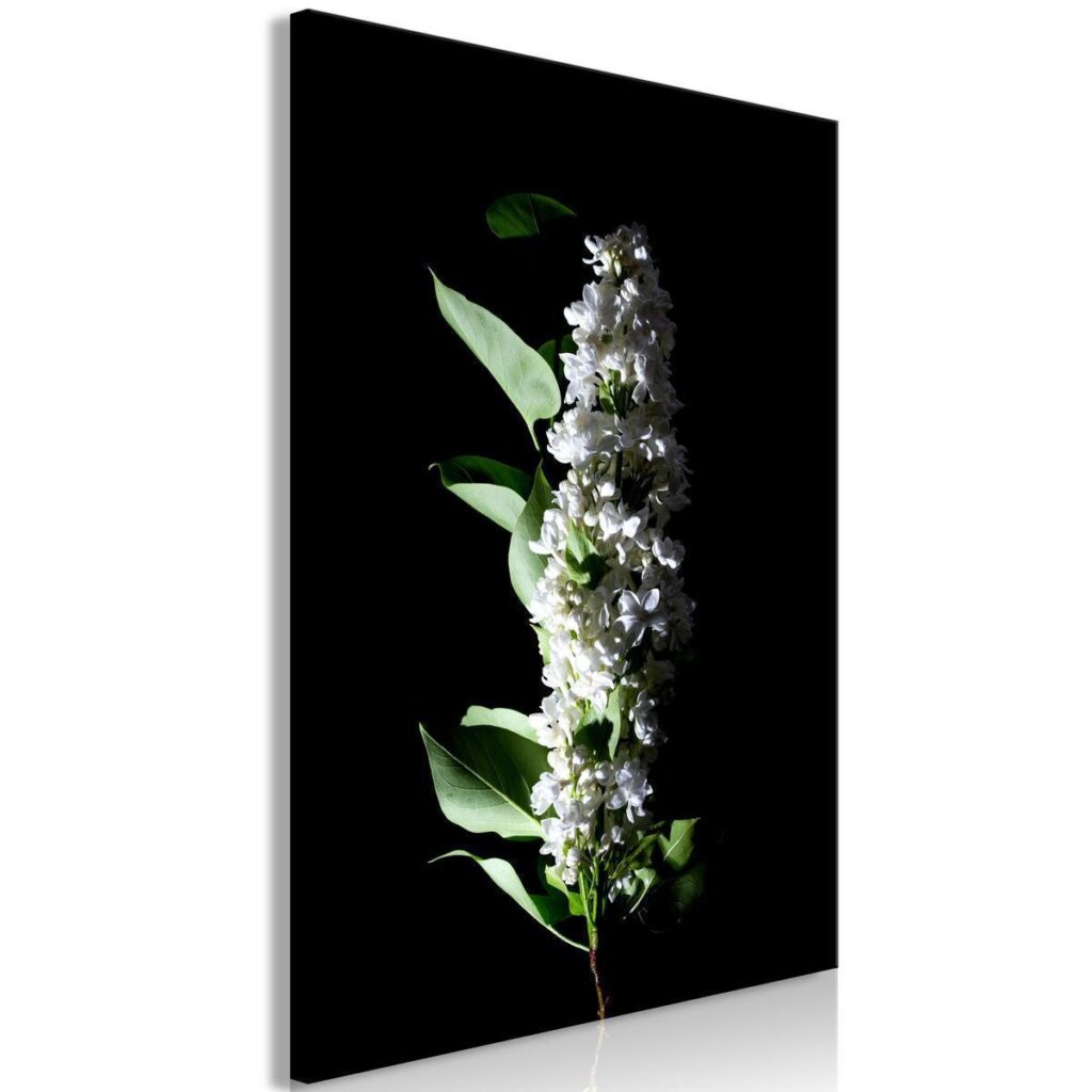 Schilderij - White Lilacs (1 Part) Vertical - Afbeelding 2
