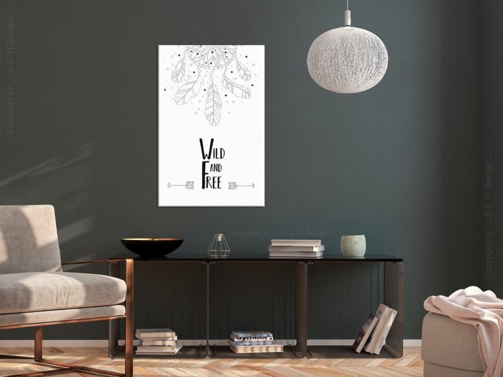Schilderij - Wild and Free (1 Part) Vertical