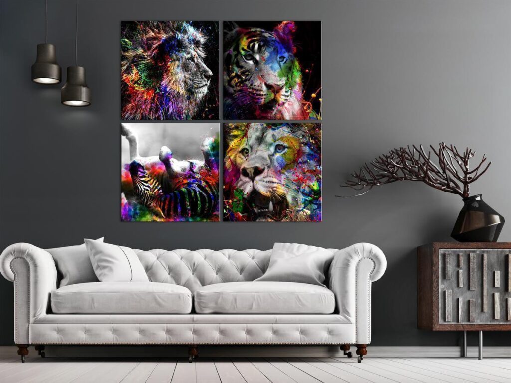 Schilderij - Wildness and Beauty (4 Parts)