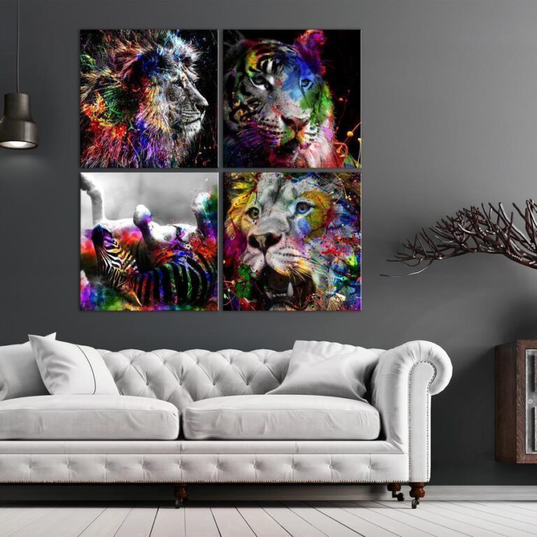 Schilderij - Wildness and Beauty (4 Parts)