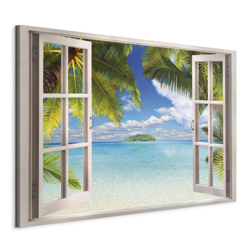 Schilderij - Window: Sea View - Afbeelding 3