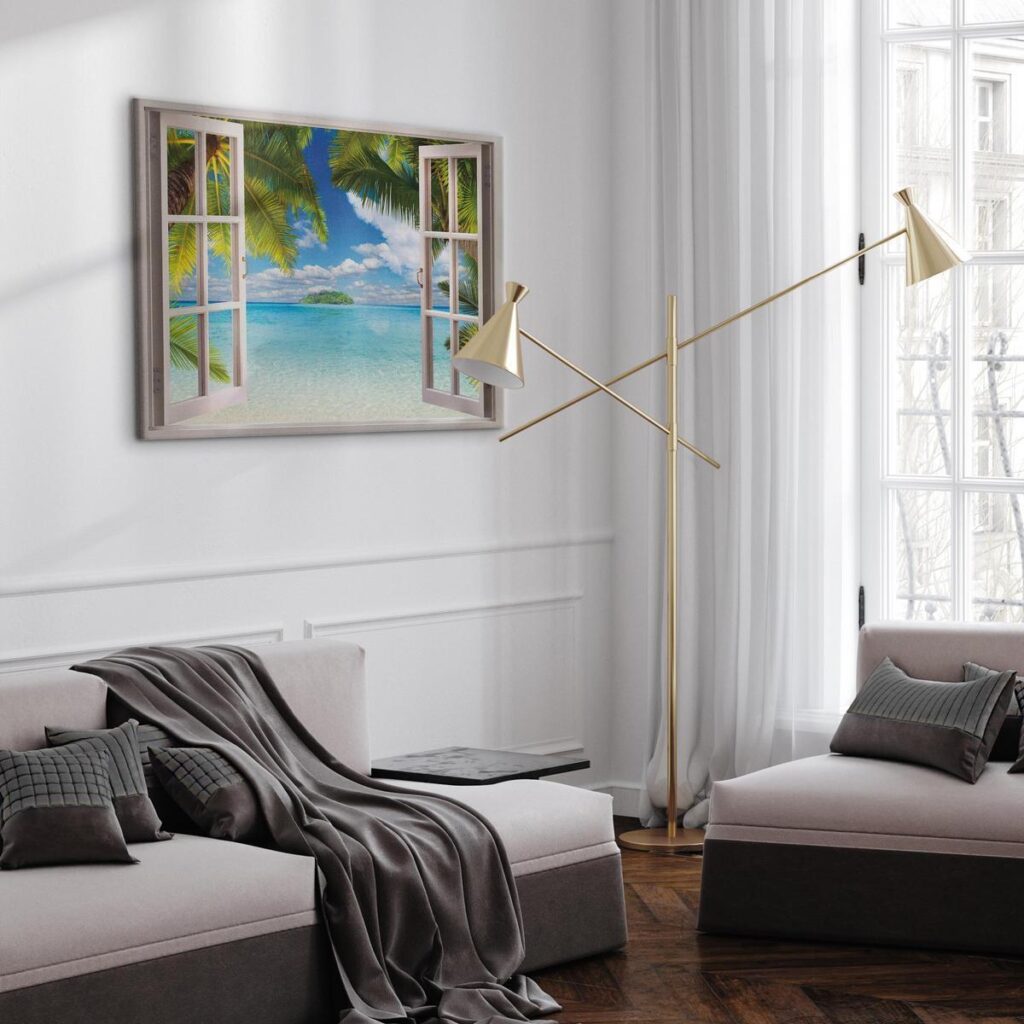 Schilderij - Window: Sea View - Afbeelding 5