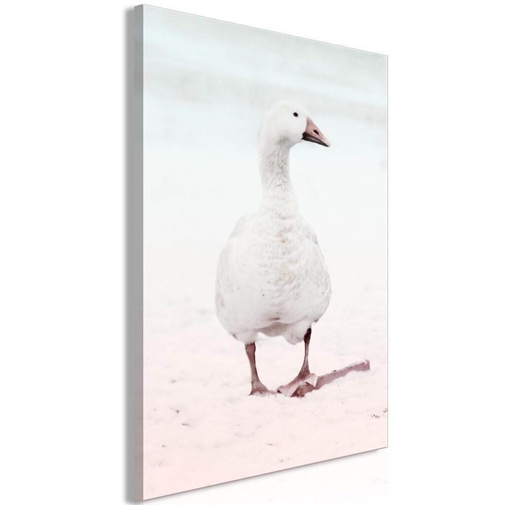 Schilderij - Winter Duck (1 Part) Vertical - Afbeelding 2