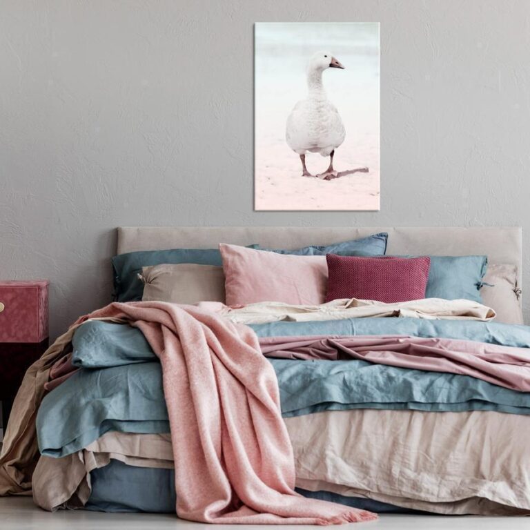 Schilderij - Winter Duck (1 Part) Vertical