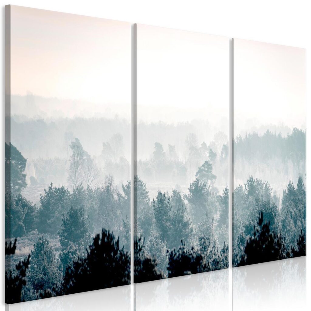 Schilderij - Winter Forest (3 Parts) - Afbeelding 2