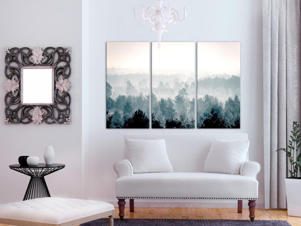 Schilderij - Winter Forest (3 Parts)
