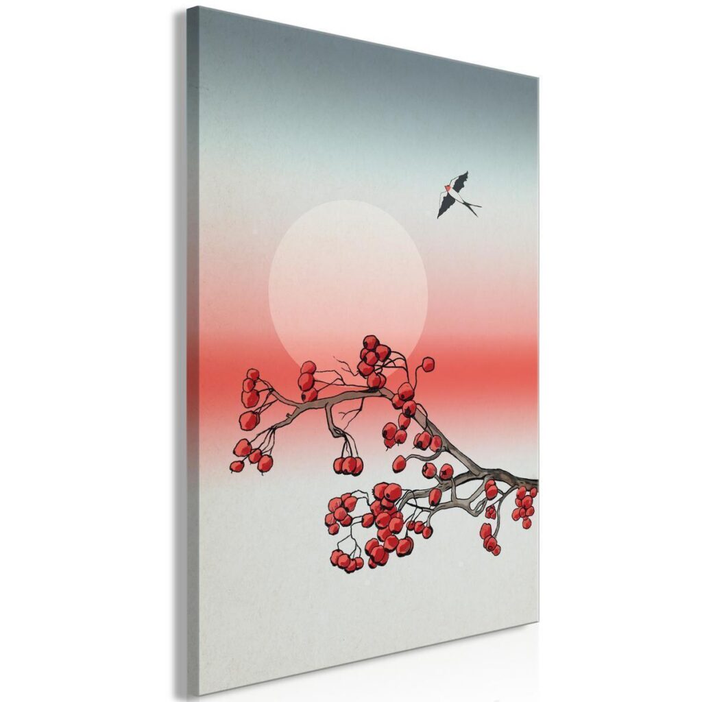 Schilderij - Winter Rose (1 Part) Vertical - Afbeelding 2