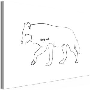 Schilderij - Wolf (1 Part) Wide