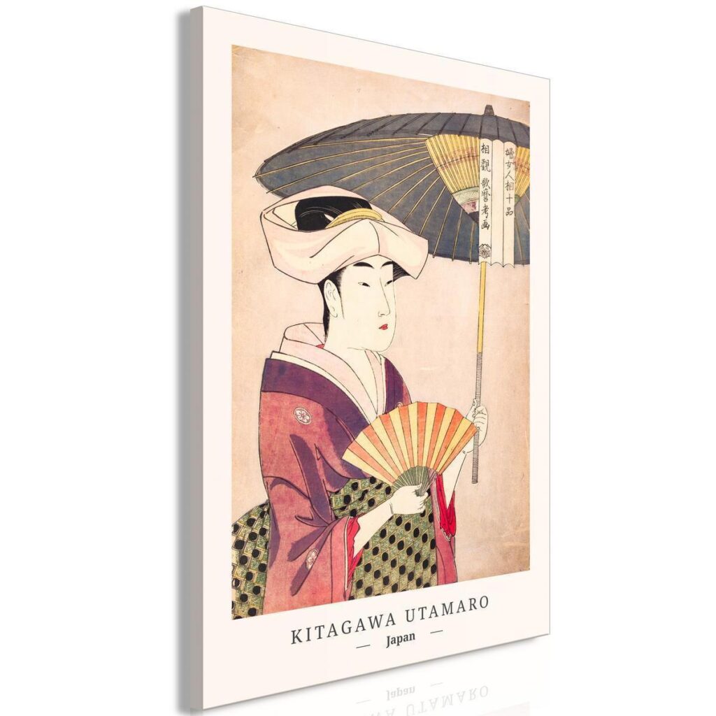 Schilderij - Woman With an Umbrella (1 Part) Vertical - Afbeelding 2