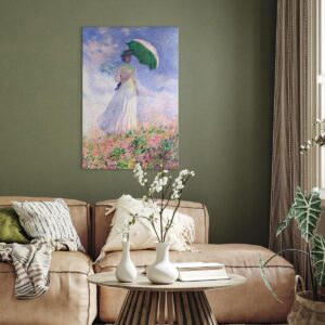 Schilderij - Woman with a Parasol, facing right