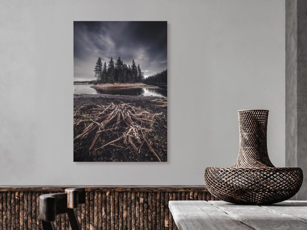 Schilderij - Wooded Island (1 Part) Vertical