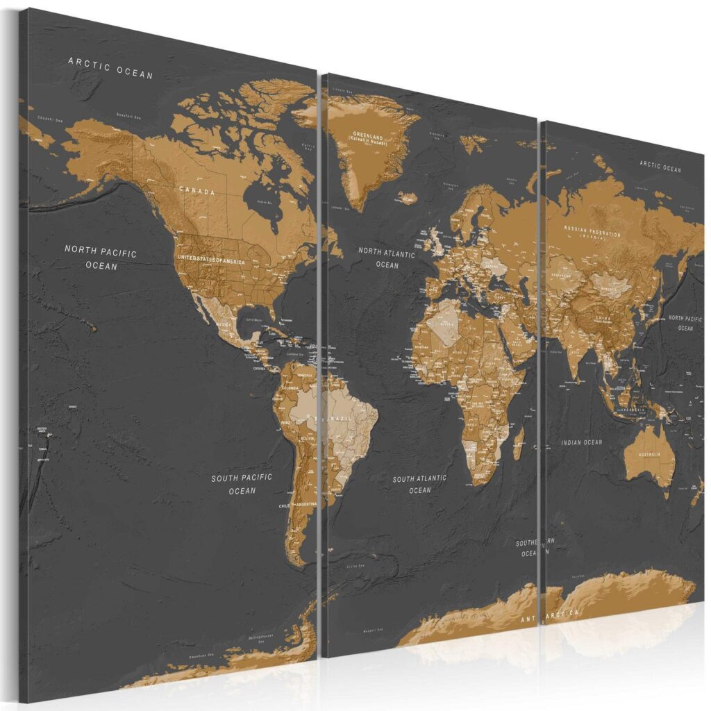 Schilderij - World Map: Modern Aesthetics - Afbeelding 2