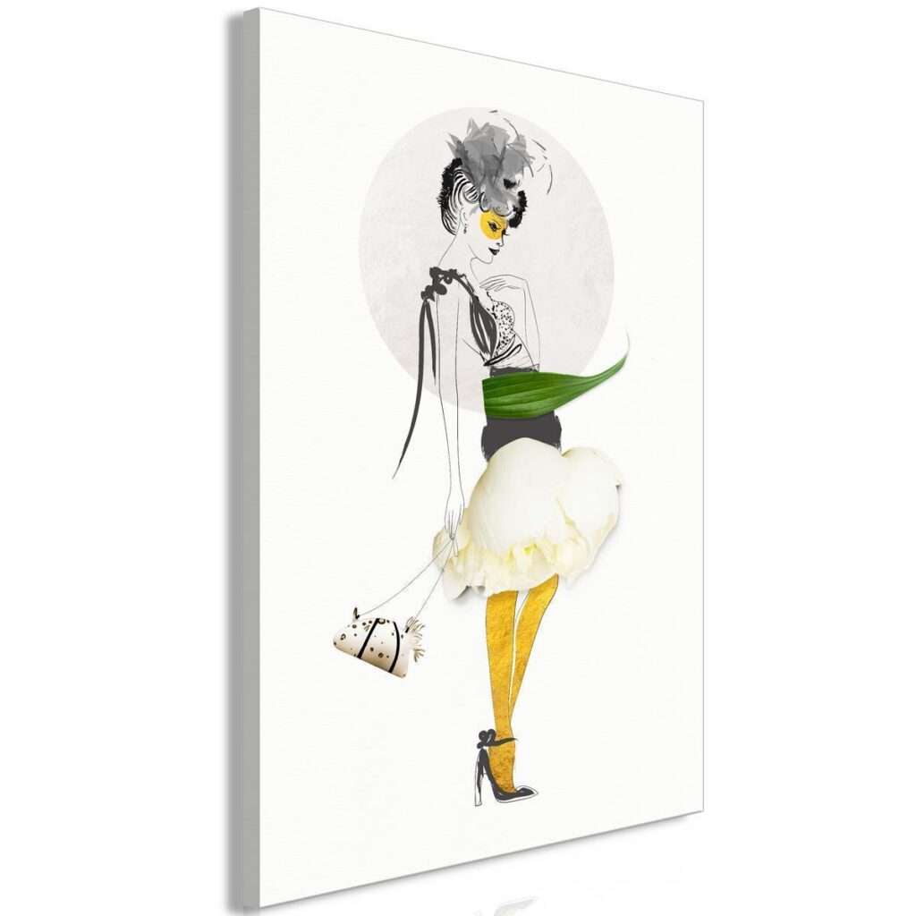 Schilderij - Yellow Stocking (1 Part) Vertical - Afbeelding 2